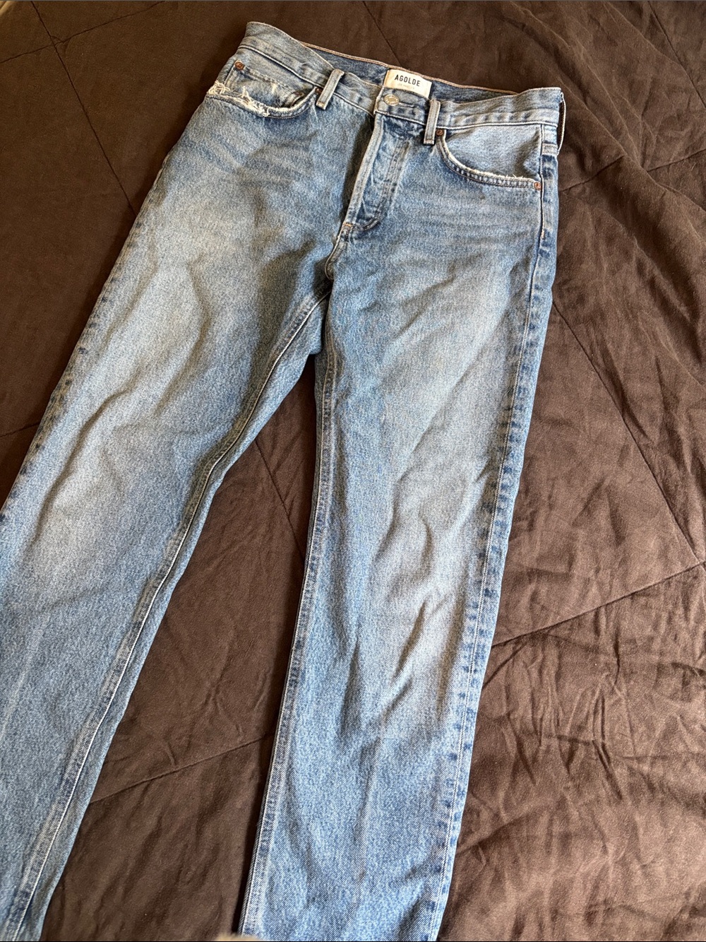 Agolde Light Wash Straight-Leg Women's Jeans